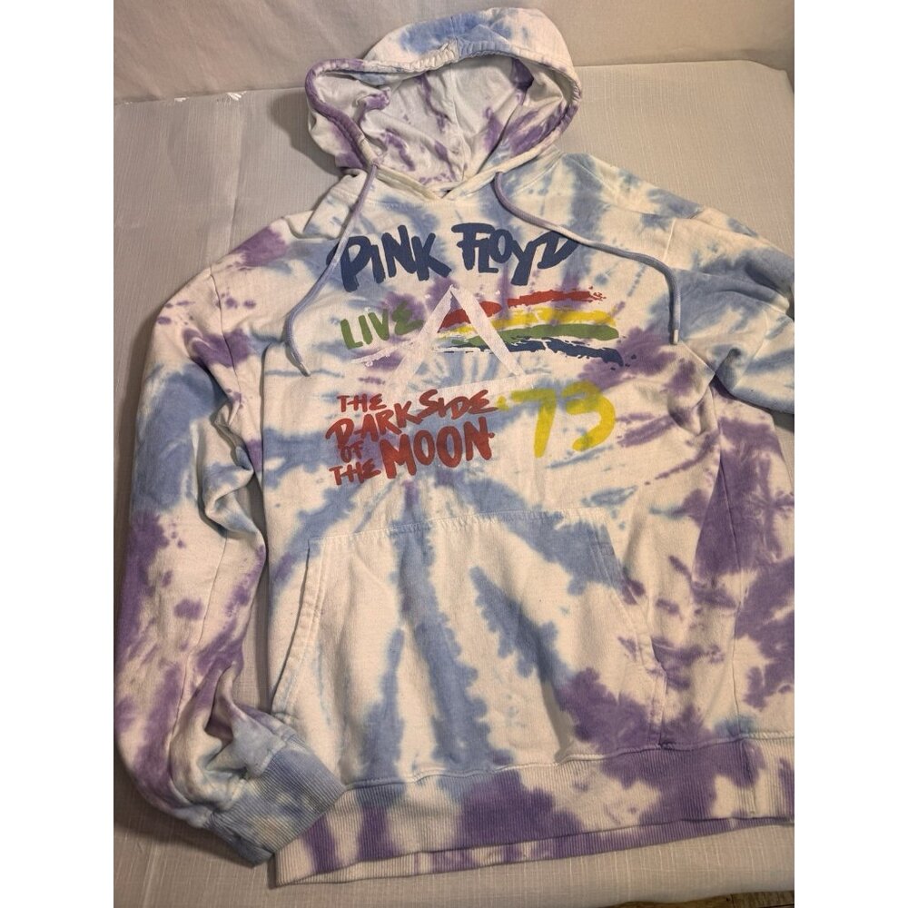 Pink Floyd Tie Dye Hoodie Live Dark Side of the Moon 1973 Men’s M - Picture 7 of 12